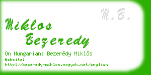 miklos bezeredy business card