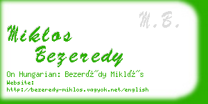 miklos bezeredy business card